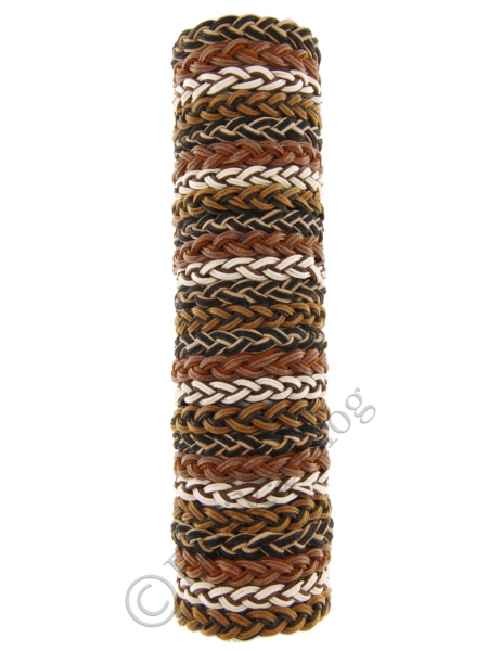 BRACCIALETTO IN&nbsp;COTONE/CUOIO E MATERIALI MISTI.br