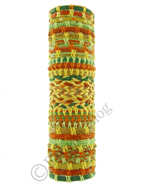 BRACCIALETTO IN&nbsp;COTONE/CUOIO E MATERIALI MISTI.br