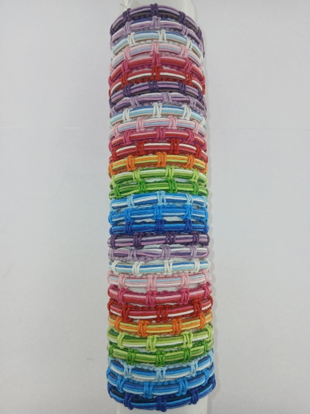 BRACCIALETTO IN&nbsp;COTONE/CUOIO E MATERIALI MISTI.br