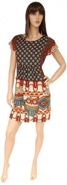 VESTITO MAGLINA DI COTONE E VISCOSA CON ELASTAN, C