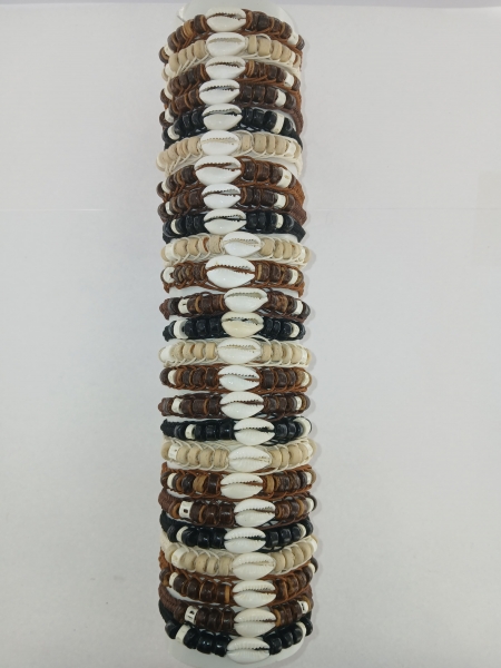 BRACCIALETTO IN&nbsp;COTONE/CUOIO E MATERIALI MISTI&nbsp;br