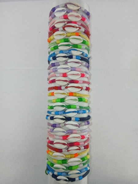 BRACCIALETTO IN&nbsp;COTONE/CUOIO E MATERIALI MISTI&nbsp;br