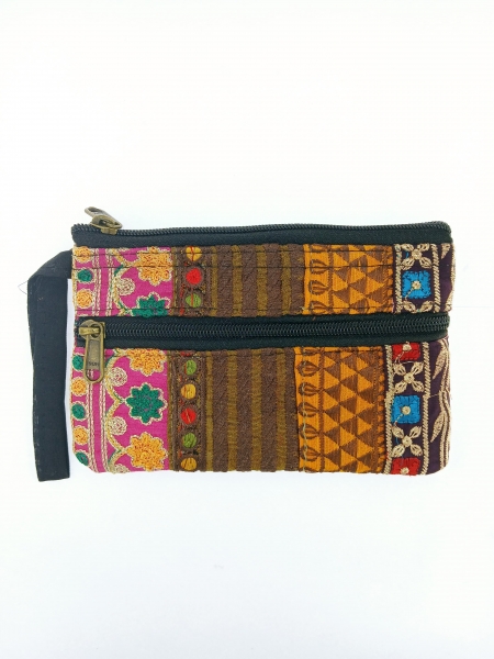 ASTUCCIO PORTAMONETE IN COTONE TESSURO SARI&nbsp;18X12