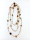 COLLANA IN COTONE&nbsp;CON PERLINE IN METALLO E VETROb