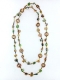 COLLANA IN COTONE&nbsp;CON PERLINE VETRO E PARTI IN MAD