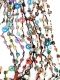 COLLANA IN COTONE&nbsp;CON PERLINE VETRO E PARTI IN MAD