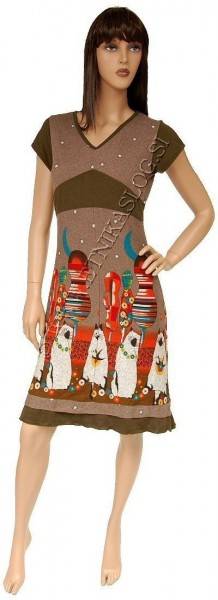 VESTITO MAGLINA DI COTONE E VISCOSA CON ELASTAN, C