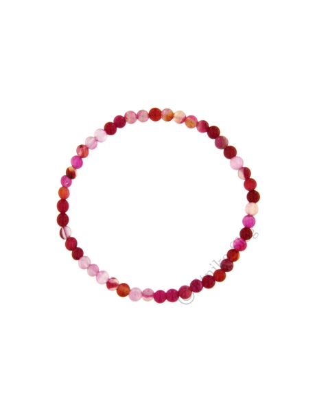 BRACCIALETTO IN PIETRA DURA -&nbsp;AGATA FUXIA - ELASTI