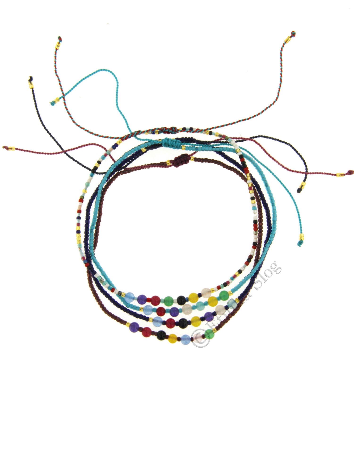 CAVIGLIERA IN COTONE CON PERLINE COLORATE. COLORI CAVIGLIERA IN COTONE CON PERLINE COLORATE. COLORI
