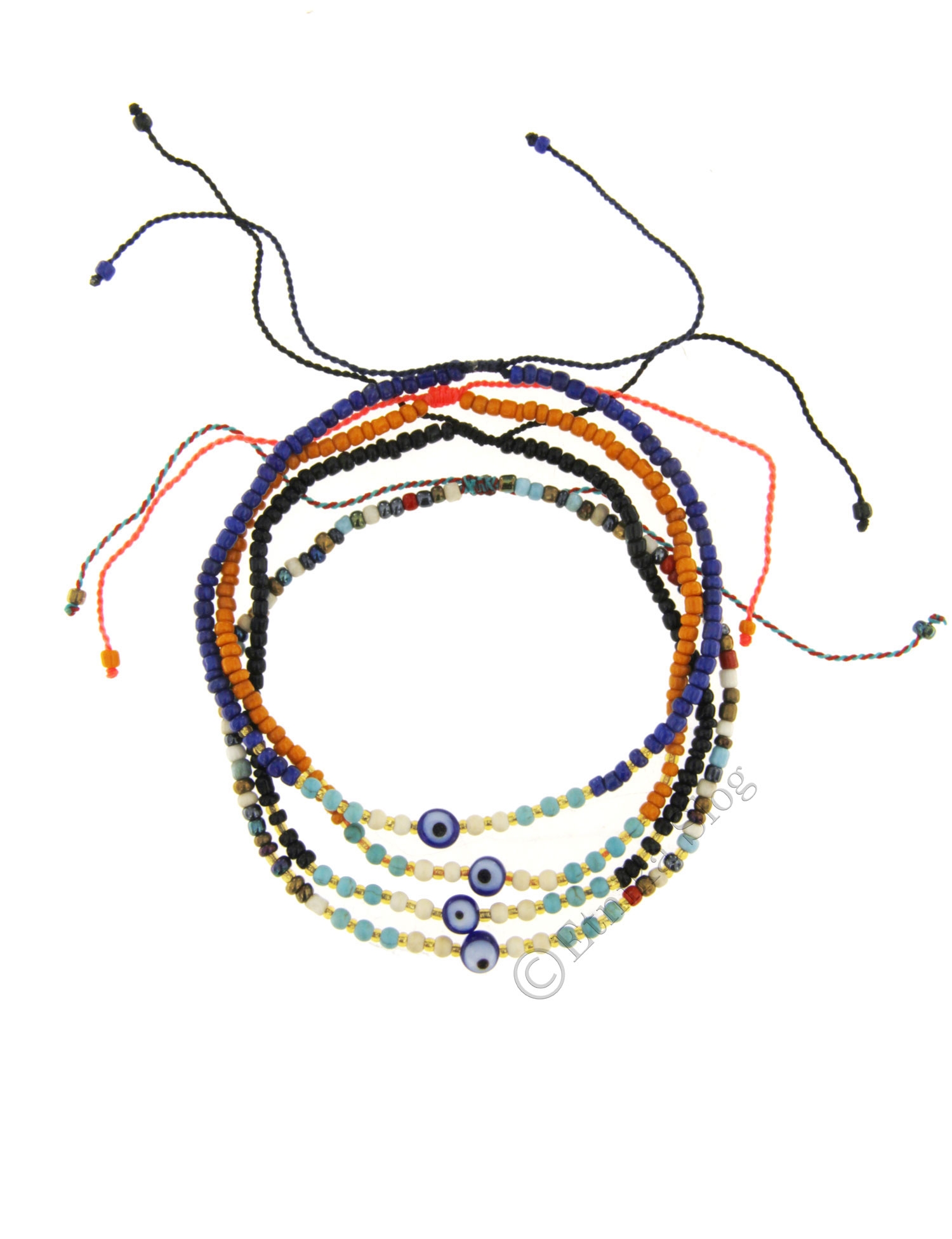 CAVIGLIERA IN COTONE CON PERLINE COLORATE, COLORI CAVIGLIERA IN COTONE CON PERLINE COLORATE, COLORI