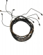 CAVIGLIERA IN COTONE CON PERLINE&nbsp;DI ONICE NERA, LU