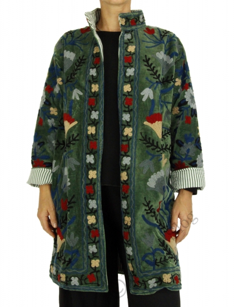 GIACCA SUZANI RICAMATA, MODELLO GIACCHINO MEDIO IN