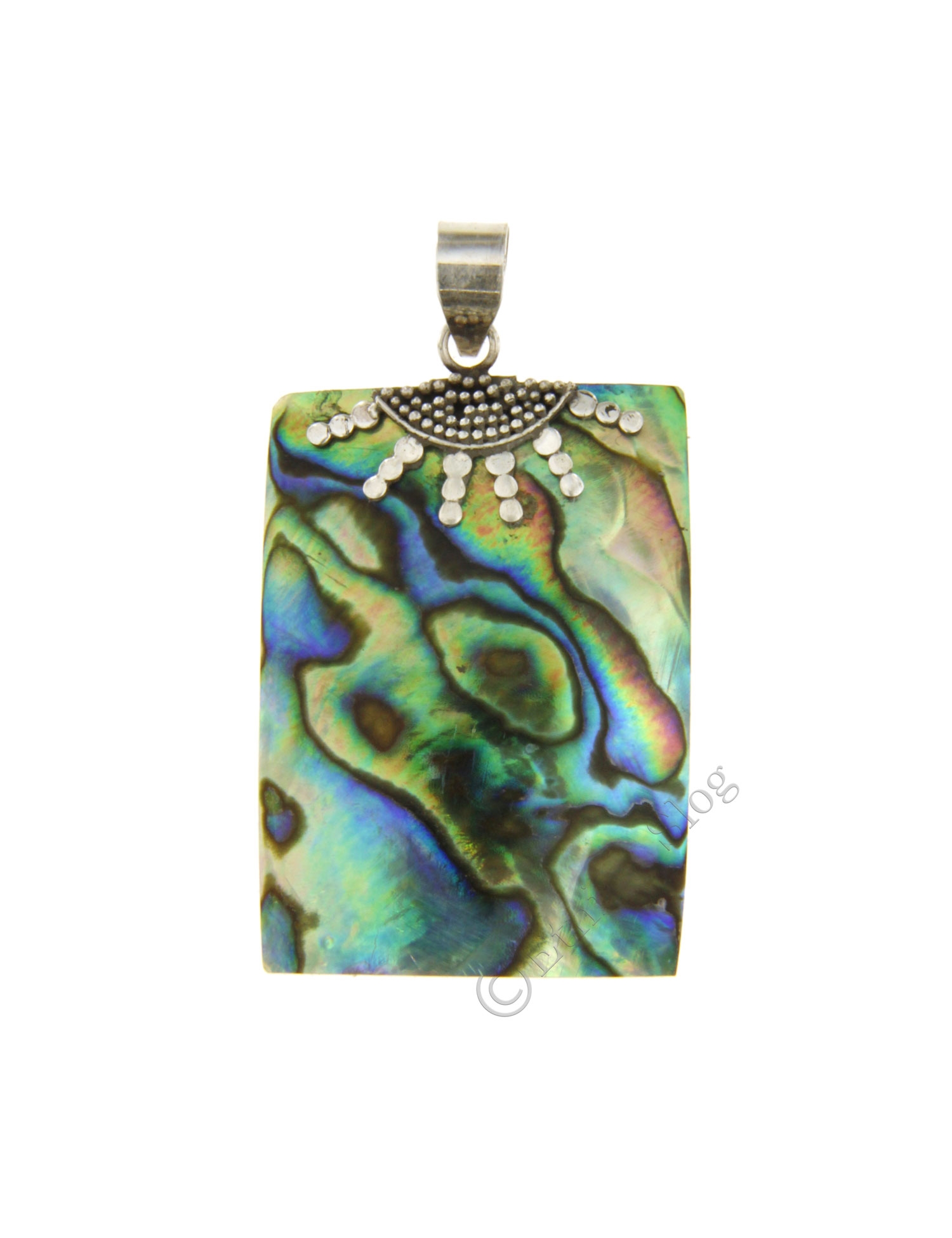 PENDENTE IN ARGENTO CON CONCHIGLIA DI ABALONE.br PENDENTE IN ARGENTO CON CONCHIGLIA DI ABALONE.br