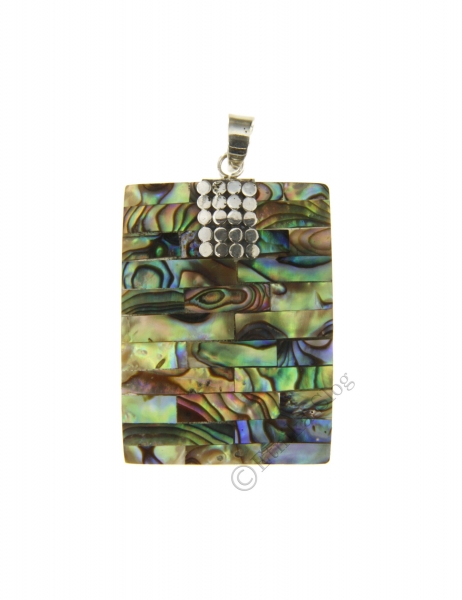 PENDENTE IN ARGENTO CON CONCHIGLIA DI ABALONE.br