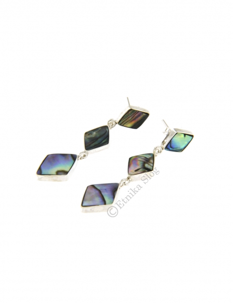 ORECCHINI IN ARGENTO CON CONCHIGLIA DI ABALONE.br