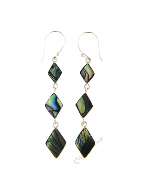 ORECCHINI IN ARGENTO CON CONCHIGLIA DI ABALONE.br