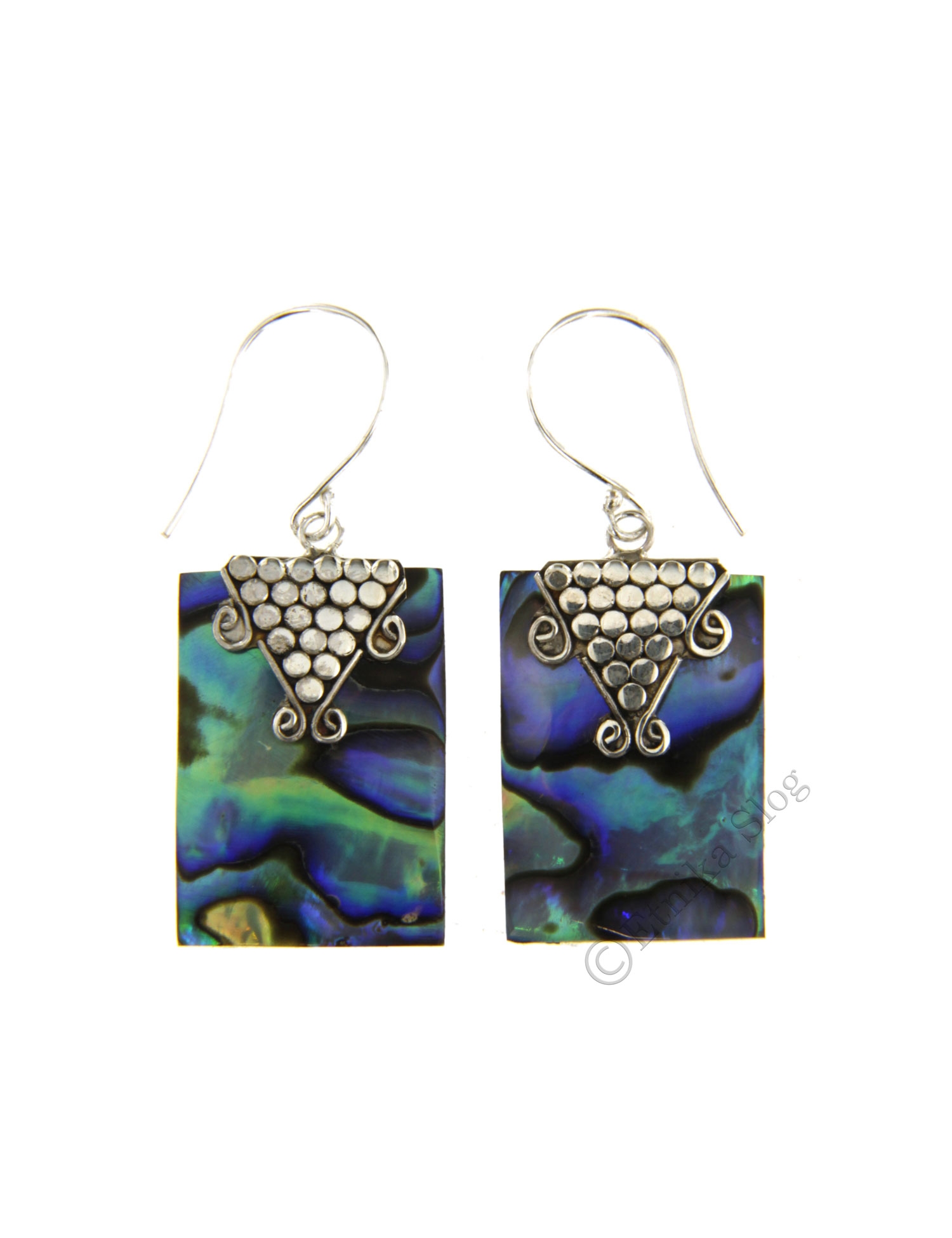 ORECCHINI IN ARGENTO CON CONCHIGLIA DI ABALONE.br ORECCHINI IN ARGENTO CON CONCHIGLIA DI ABALONE.br