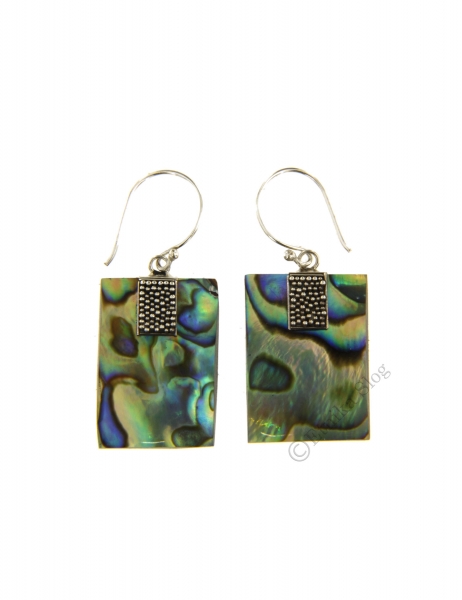 ORECCHINI IN ARGENTO CON CONCHIGLIA DI ABALONE.br