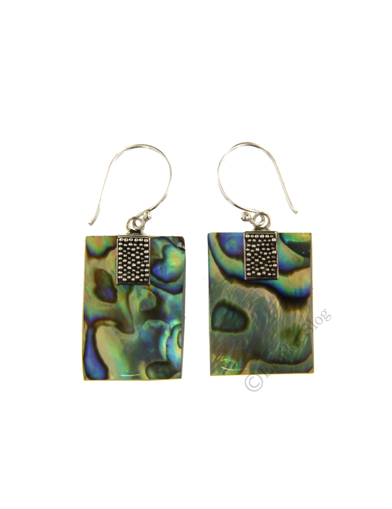 ORECCHINI IN ARGENTO CON CONCHIGLIA DI ABALONE.br ORECCHINI IN ARGENTO CON CONCHIGLIA DI ABALONE.br