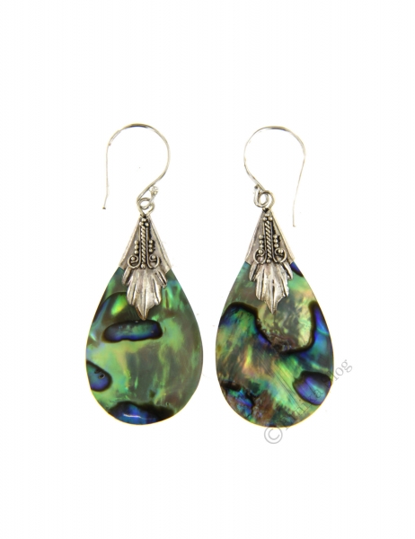 ORECCHINI IN ARGENTO CON CONCHIGLIA DI ABALONE.br