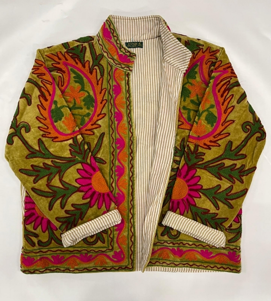 GIACCA SUZANI RICAMATA, MODELLO GIACCHINO CORTO IN