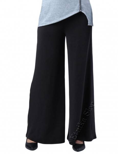 PANTAPALAZZO TINTA UNITA INVERNALE MAGLINA CON ELA