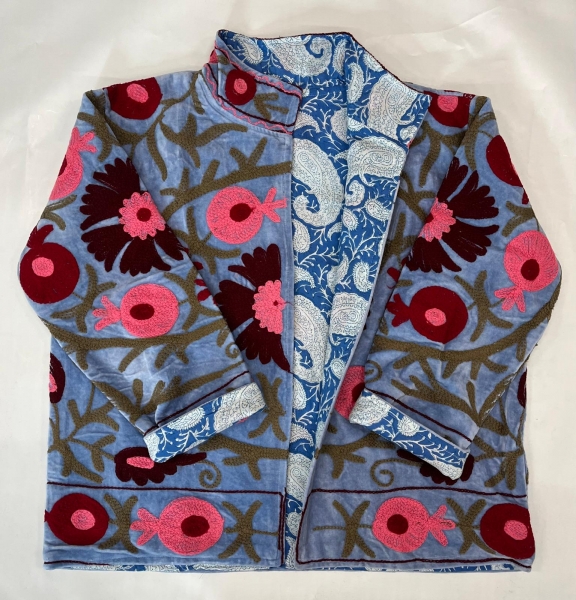 GIACCA SUZANI RICAMATA, MODELLO GIACCHINO CORTO IN