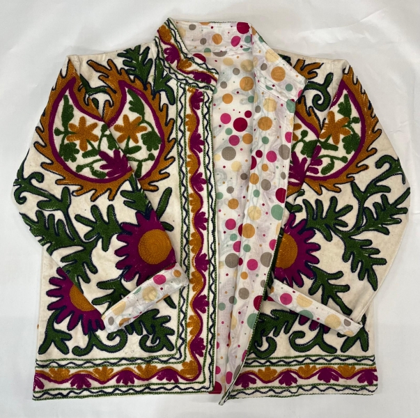 GIACCA SUZANI RICAMATA, MODELLO GIACCHINO CORTO IN