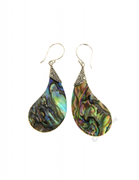 ORECCHINI&nbsp;IN ARGENTO&nbsp;CON CONCHIGLIA&nbsp;DI ABALONE.br