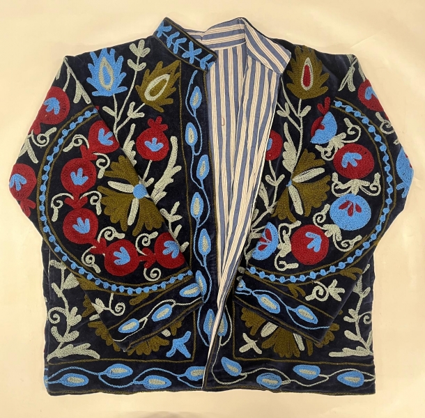 GIACCA SUZANI RICAMATA, MODELLO GIACCHINO CORTO IN