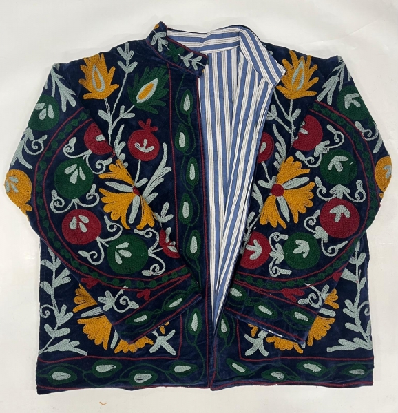 GIACCA SUZANI RICAMATA, MODELLO GIACCHINO CORTO IN