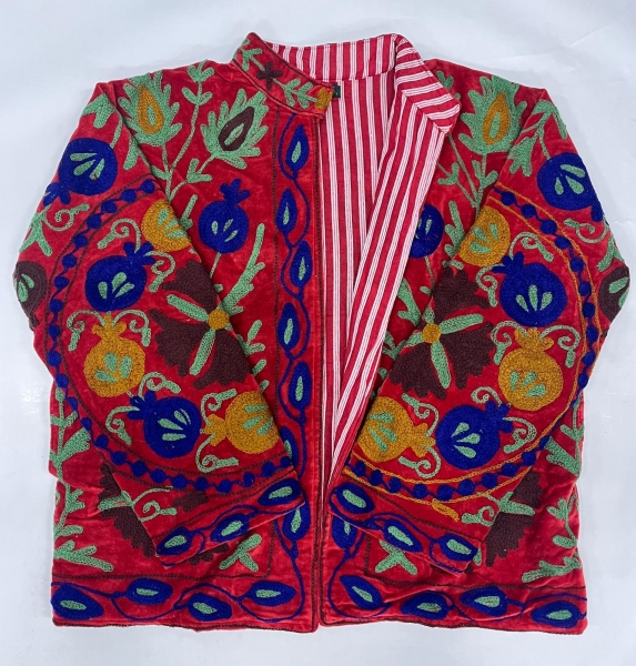 GIACCA SUZANI RICAMATA, MODELLO GIACCHINO CORTO IN