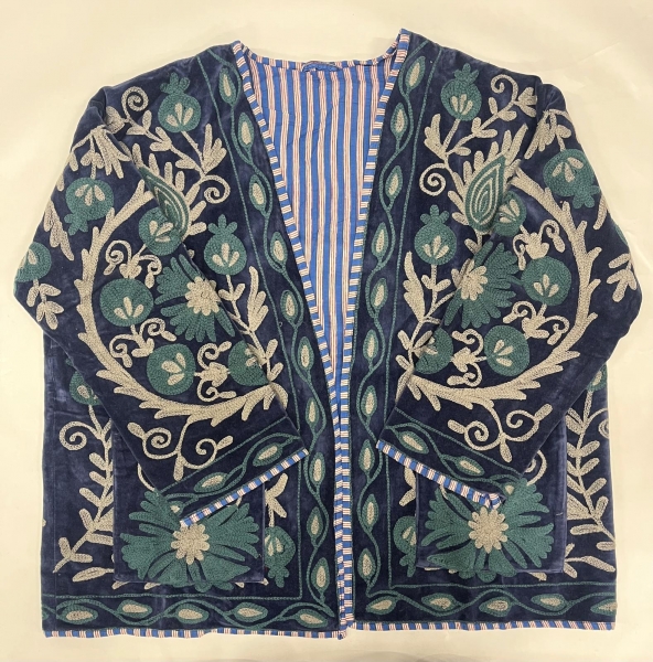 GIACCA SUZANI RICAMATA, MODELLO LARGO , GIACCHINO