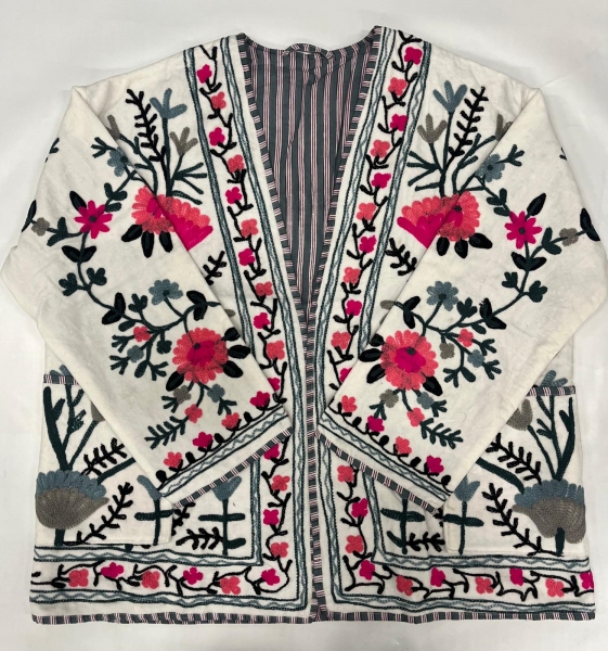 GIACCA SUZANI RICAMATA, MODELLO LARGO , GIACCHINO