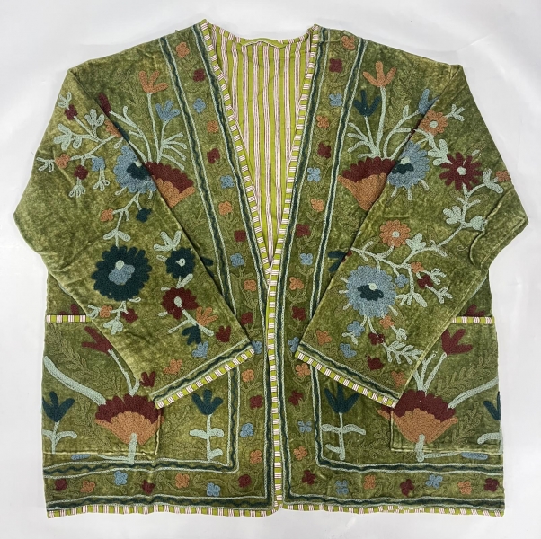 GIACCA SUZANI RICAMATA, MODELLO LARGO , GIACCHINO