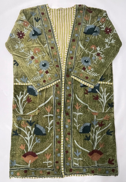 GIACCA SUZANI RICAMATA, MODELLO LARGO , GIACCHINO