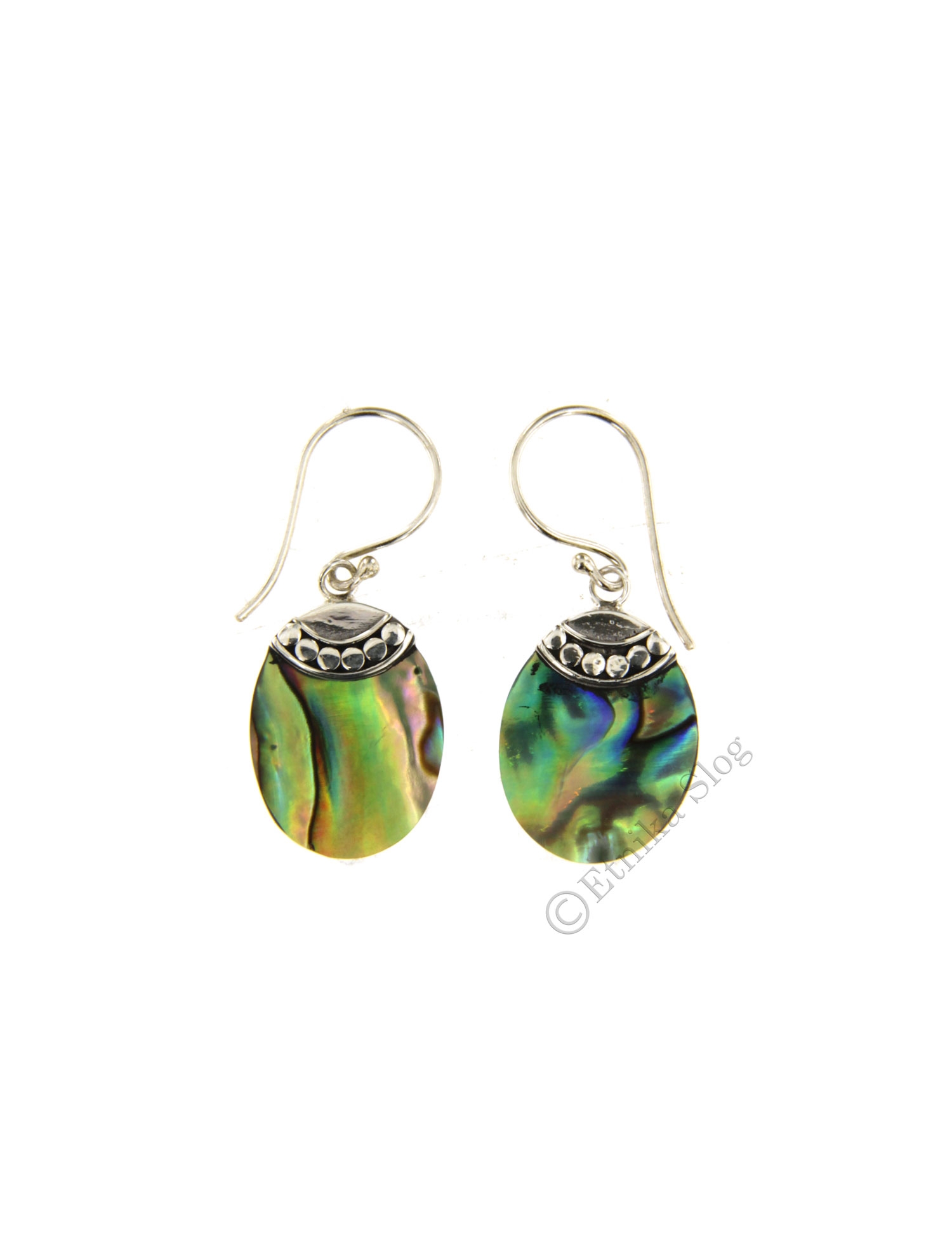 ORECCHINI IN ARGENTO CON CONCHIGLIA DI ABALONE.br ORECCHINI IN ARGENTO CON CONCHIGLIA DI ABALONE.br