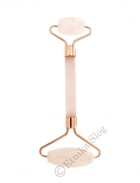 RULLO QUARZO ROSA MASSAGGIATORE VISO IN PIETRA DUR