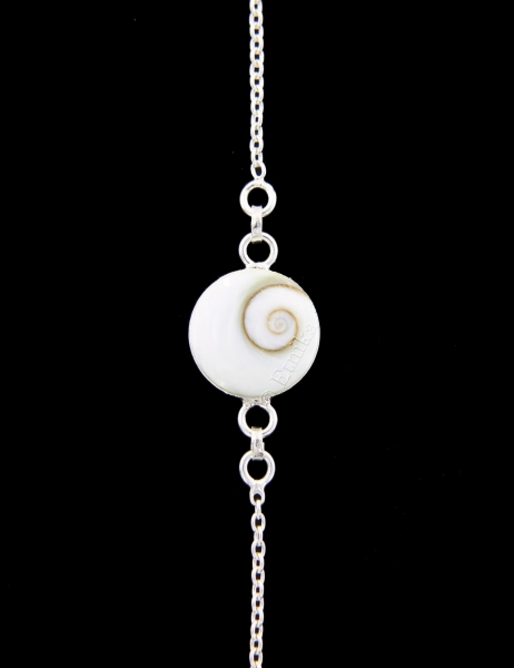 BRACCIALETTO IN ARGENTO&nbsp;CON CONCHIGLIA OCCHIO DI S