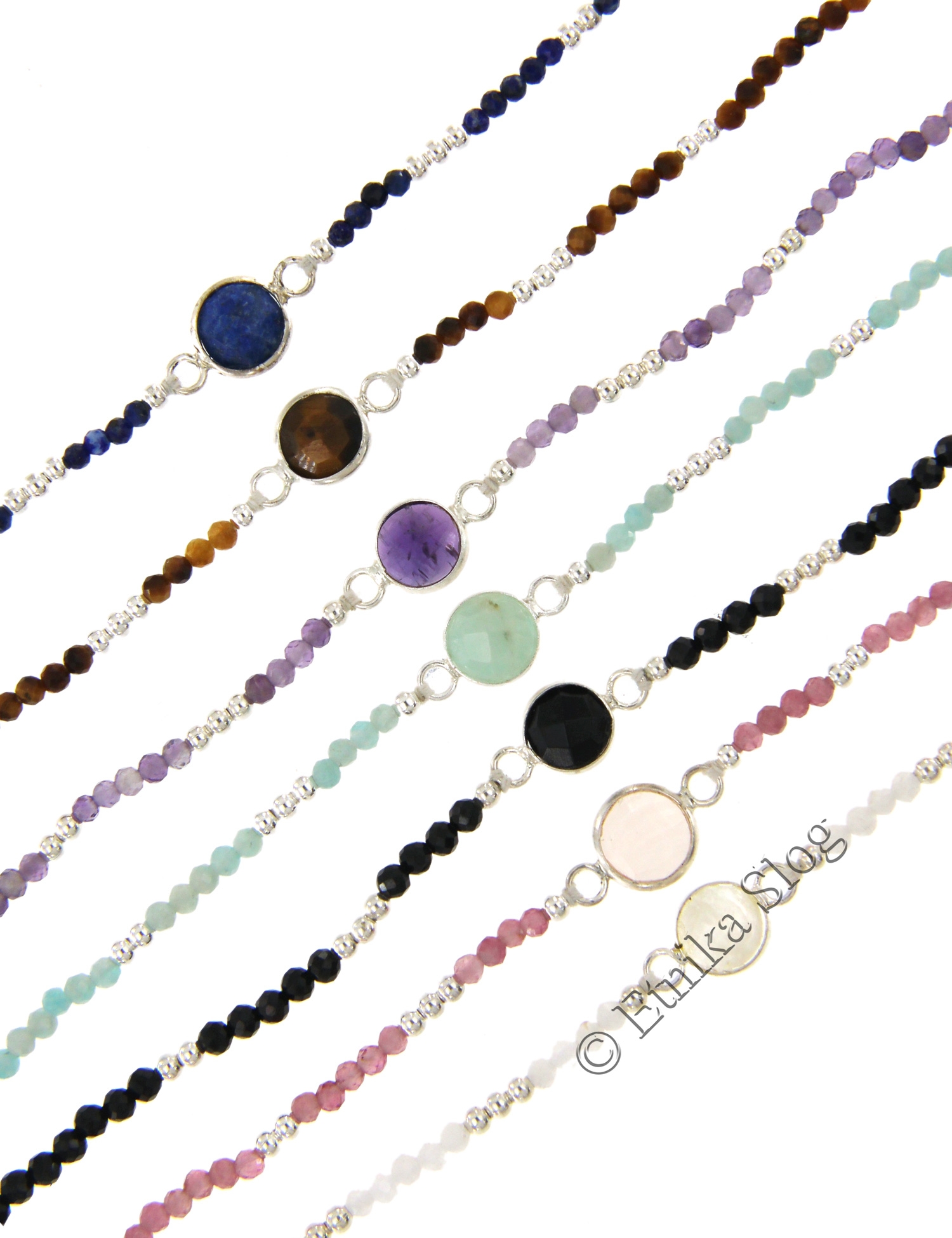 BRACCIALE IN ARGENTO E PIETRA DURA - QUARZ BRACCIALE IN ARGENTO E PIETRA DURA - QUARZ