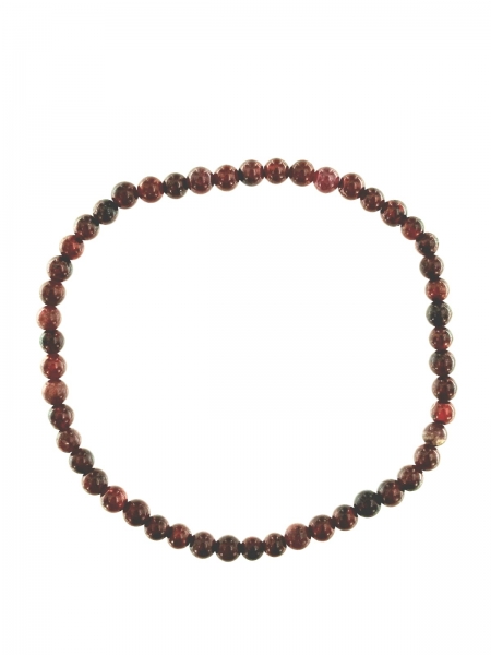 BRACCIALETTO IN PIETRA DURA -&nbsp;GRANATO - ELASTICO ,