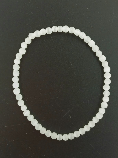 BRACCIALETTO IN PIETRA DURA - SELENITE - ELASTICO