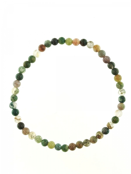BRACCIALETTO IN PIETRA DURA -&nbsp;AGATA MOSS - ELASTIC