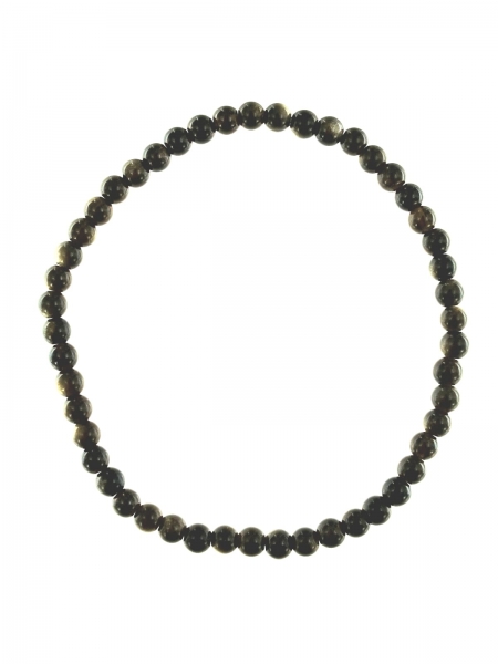 BRACCIALETTO IN PIETRA DURA - OSSIDIANA ORO - ELAS