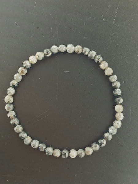 BRACCIALETTO IN PIETRA DURA -&nbsp;LARVIKITE - ELASTICO