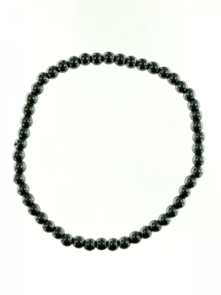 BRACCIALETTO IN PIETRA DURA - EMATITE - ELASTICO ,