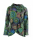 CAPPOTTO IN COTONE FELPATO STAMPATO E CUCITO, CON