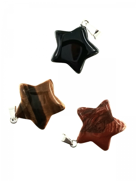 PENDOLO IN PIETRA DURA CON GANCETTO IN METALLObr