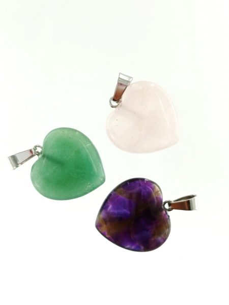 PENDOLO IN PIETRA DURA CON GANCETTO IN METALLObr