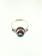 ANELLO IN ARGENTO LAVORATO&nbsp;CON PIETRA DURA .
